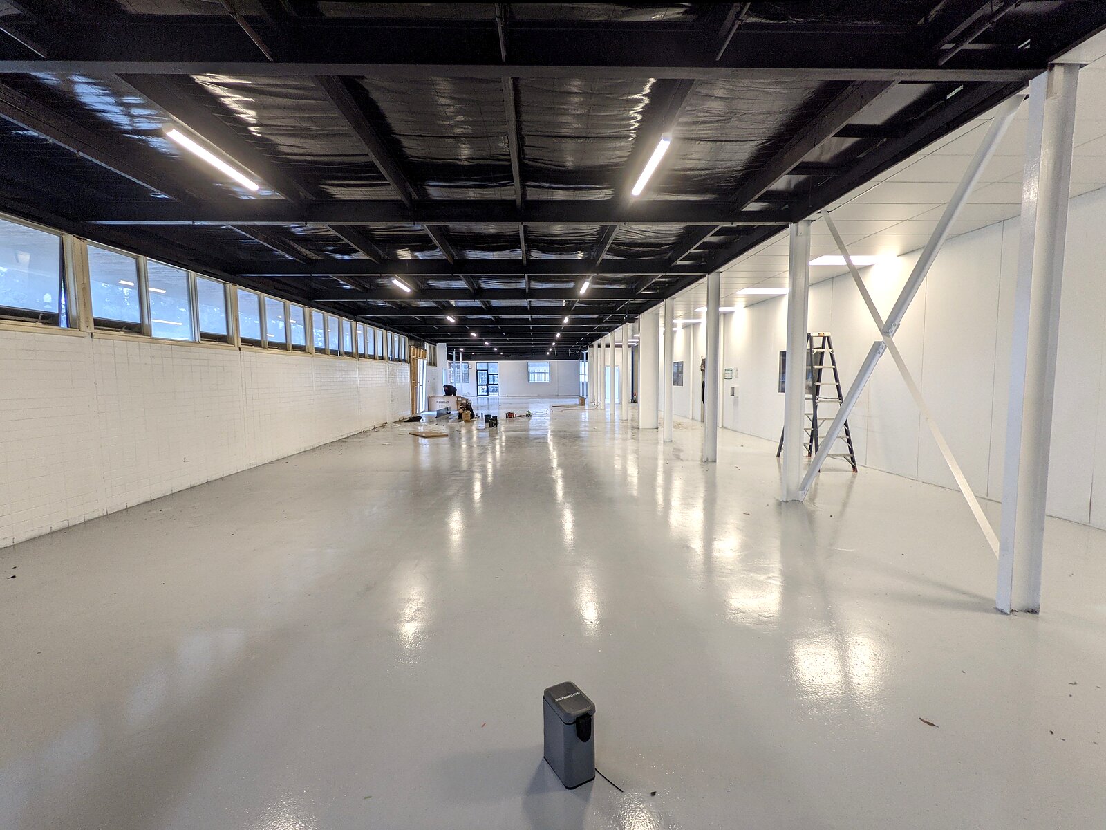 LED lighting installed across a warehouse